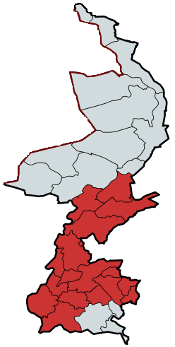 Kaart werkgebied JBrouns bedrijfsafval inzamelen Zuid- en Midden-Limburg.