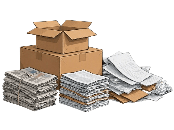 Kartonnen dozen voor de duurzame inzameling van oud papier en karton in Zuid-Limburg door Jbrouns.